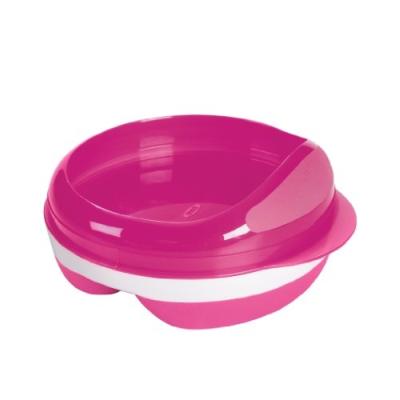 OXO TOT - 6125700 - ASSIETTE 2 DIVISIONS AVEC COUVERCLE - ROSE