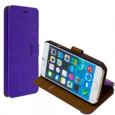 Etui type portefeuille City pour iPhone 6 Plus rabat latéral violet fermeture magnétique