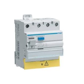 Interrupteur Différentiel Hager 63A 300mA 3P+N Type HPI Vis/Vis - Protection Haute Immunité
