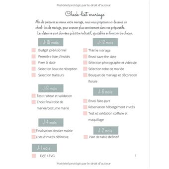 Livre de planificateur de mariage - Organisateur de journal de  planification nuptiale non daté - Couverture rigide, poches et support en  ligne