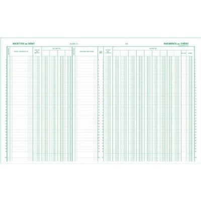 Piqûre Exacompta Journal de caisse ou de Banque 9D/4C 32x25cm vertical 80p