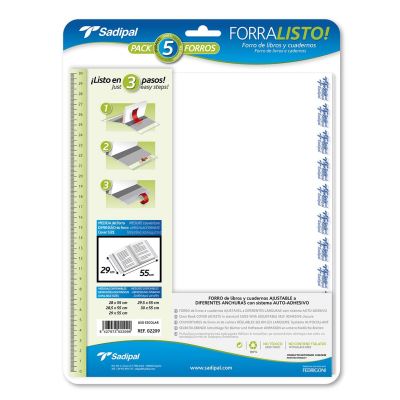 Blister 5 couvertures livres 29 cm haut