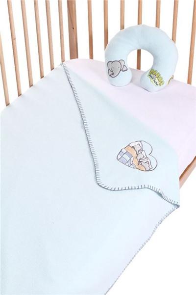 BABAR Couverture Polaire + Cale tête Garçon Vert