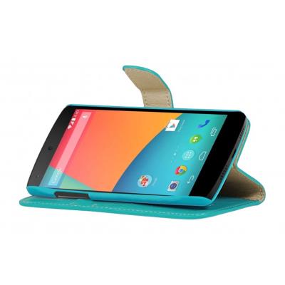 Etui folio à rabat latéral bleu pour LG Google Nex
