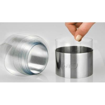 Ibili 773602 - ruban pvc cercle - special mousse - 20 m x 4.5 cm - pour patissier