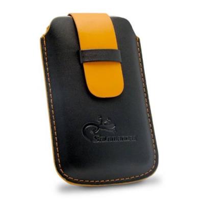 Salamandre étui noir et orange à clapet pour Smartphone