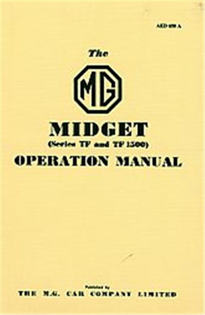 Mg Midget Tf & Tf1500 Owner Handbook