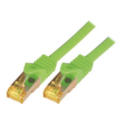 M-Cab Raw - Câble De Réseau - Rj-45 (M) - Rj-45 (M) - 25 Cm - Sftp, Pimf - Cat 7 - Moulé, Sans Crochet, Sans Halogène - Vert