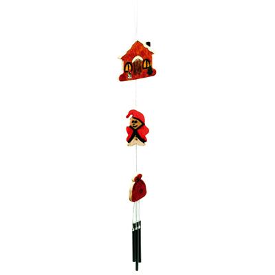 Suspension En Bois Avec Carillon (theme De Noel) - Lot De 10