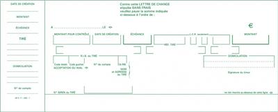 Carnet Exacompta à souche 10,1x21cm Traites normalisées 50 feuillets