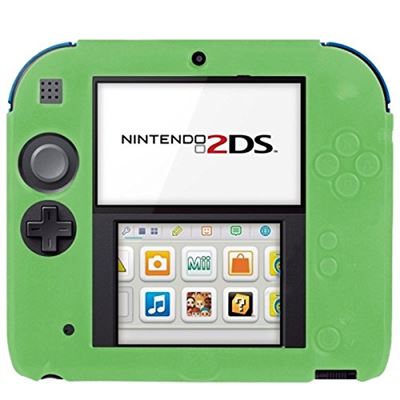 Housse étui protection silicone pour Nintendo 2 DS 2DS - Anti choc / rayures - Vert