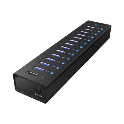 RaidSonic ICY BOX IB-AC6113 - hub - 13 poorten - desktop