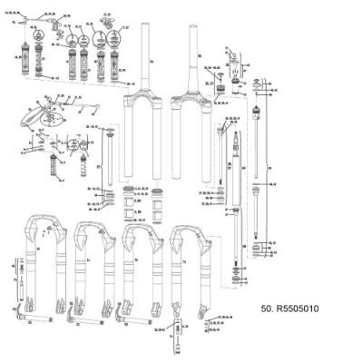 Rock shox fourche crosscountry revelation r5505010 air double position