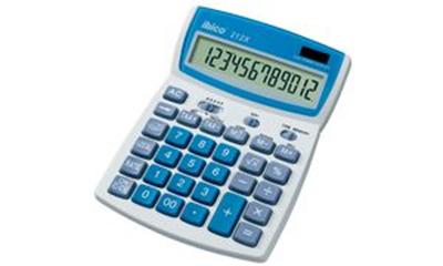 ibico - Calculatrice de bureau 212X, écran LCD à 12 chiffres