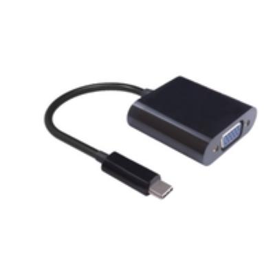 Usb3.1 c - vga adapter black black, max. 1920x1080p@60hz 0,2m, black microconnect usb3.1cvga