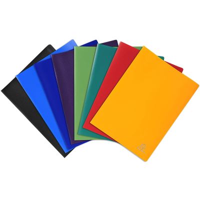 Exacompta Porte Vues Prolypropylene Souple Pochettes Grainees Opaque 140 Vues - A4 Lot De 8 Coloris Aleatoire