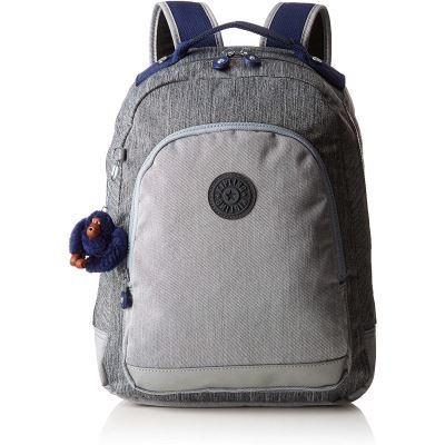 Kipling Class Room S Cartable, 39 cm, 15 liters, Gris (Ash Denim BL)