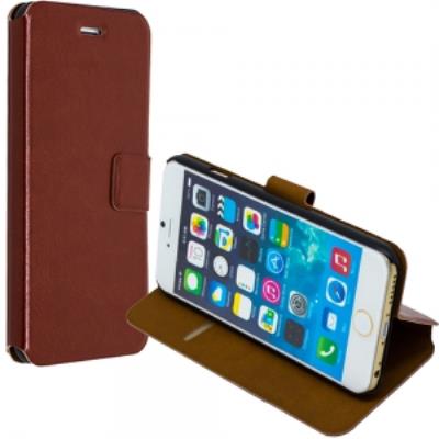 Etui type portefeuille City pour iPhone 6 Plus rabat latéral marron fermeture magnétique