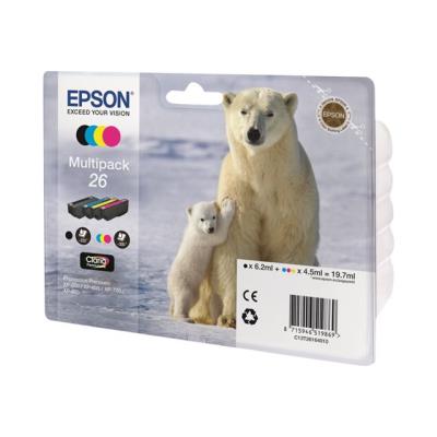 Epson 26 Multipack Easy Mail Packaging - 4 - zwart, geel, cyaan, magenta - origineel - inktcartridge