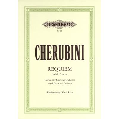Partitions classique EDITION PETERS CHERUBINI LUIGI - REQUIEM IN C MINOR - MIXED CHOIR (PAR 10 MINIMUM) Choeur et ensemble vocal