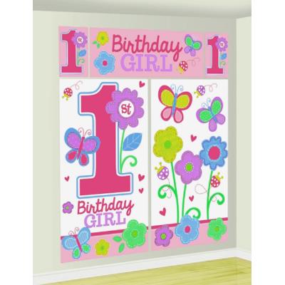 Décoration anniversaire 1 an fille fleurs
