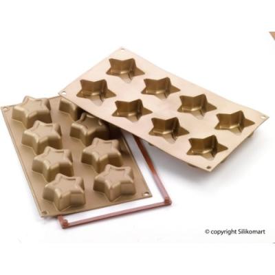 silikomart moules à muffins en forme d'étoile silicone