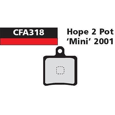 Ebc hope 2 pot mini plaquette de frein à disque rouge