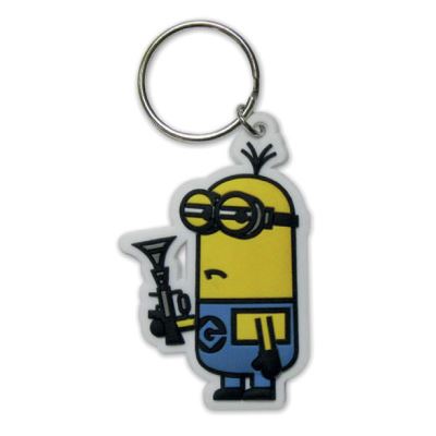 Les Minions - Porte-clés caoutchouc Armed Minion 6 cm