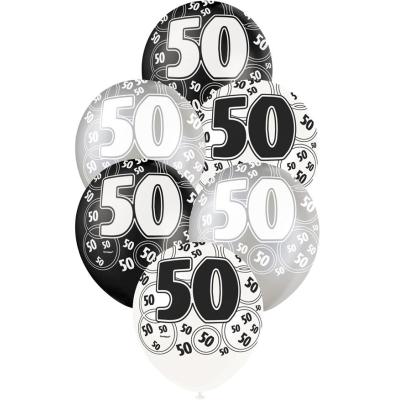 6 Ballons anniversaire 50 ans