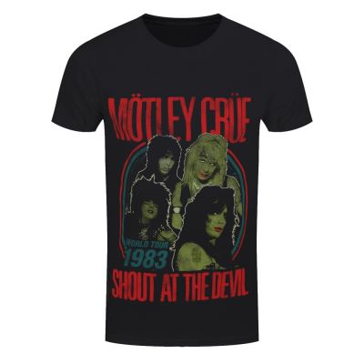 Motley Crue T-Shirt Vintage Shout At The Devil 83 Tour Homme Noir - Taille S