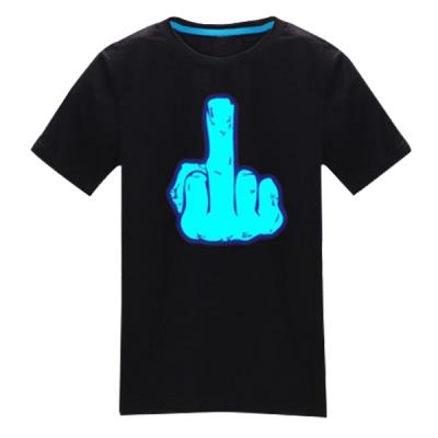 T-shirt doigt d'honneur phosphorescent fuck lumineux XL
