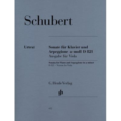 Partitions classique HENLE VERLAG SCHUBERT F. - SONATA FOR PIANO AND ARPEGGIONE A MINOR D 821 (OP. POST.) Alto