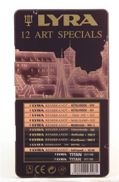 Boïte métal 12 crayons Rembrandt Arts Spécials