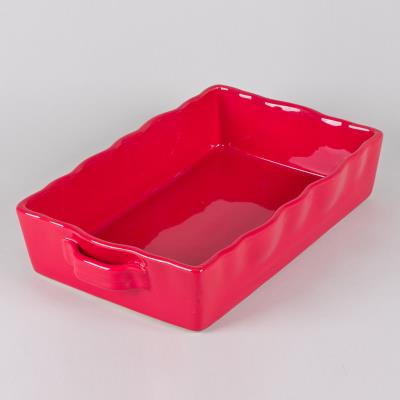 Table Passion - Plat Four Rectangle 33X21 Gusto Rouge
