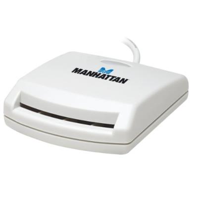 Card reader manhattan extern usb chipcard (weiß)