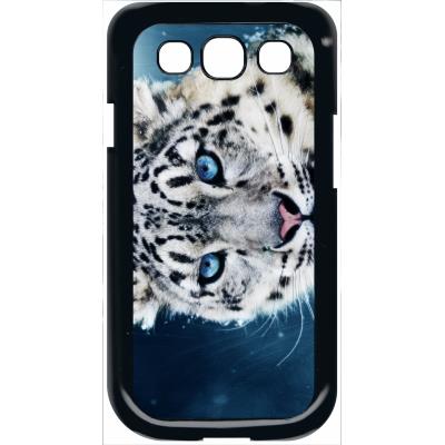 Coque samsung s3 tigre blanc yeux bleus