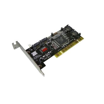 Carte Contrôleur SATA Sur Port PCI CHIPSET SILICON IMAGE - 4 Ports - RAID 0, 1, 0+1 CHIPSET SIL3114 - VERSION LOW PROFILE