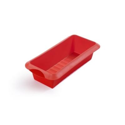 LÉKUÉ 1210524R01M033 MOULE À CAKE SILICONE PLATINE 24 CM