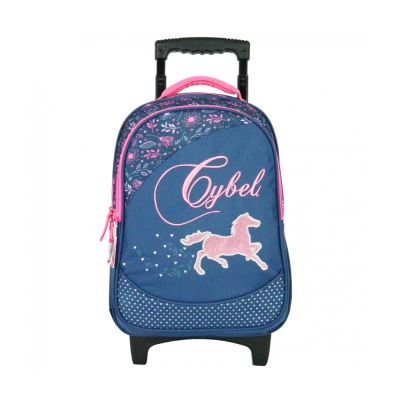 Sac à dos à roulettes Cybel Cheval Bleu Marine