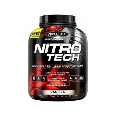 Nitro tech- la whey proteine ultra puissante de muscle tech - 1800 g - chocolat au lait