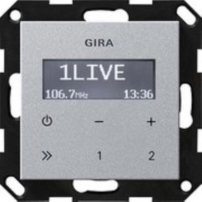 Gira 228426 up-radio rds ohne lautsprecher system 55 farbe alu