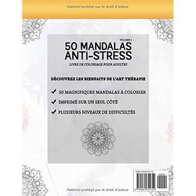 Art de Mandala Livre de Coloriage Adulte Anti Stress. 50 Mandalas a  Colorier NLFBP Editions - broché - NLFBP Editions - Achat Livre