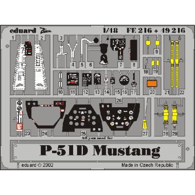 MAQUETTE P 51 D MUSTANG TAMIYA 1/48 EDUARD 49216
