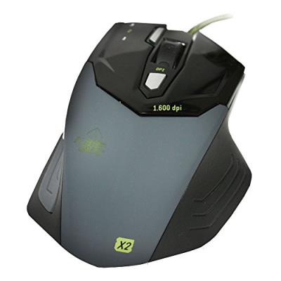 Keep Out X2 - muis - USB - grijs, zwart, zilver, groen