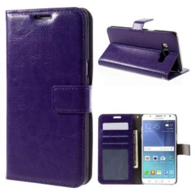 Etui portefeuille violet Galaxy J7-2016 rabat latéral articulé fonction stand