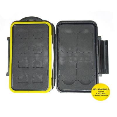 JJC Carte mémoire - MC-SDMSD12 - MC-SDMSD12 Rugged Waterproof Memory Card Case (4x SD / 8x microSD)
