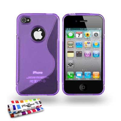 Coque Souple ORIGINALE Ultra Fine Violet , Le S,  Premium de MUZZANO pour APPLE IPHONE 4S