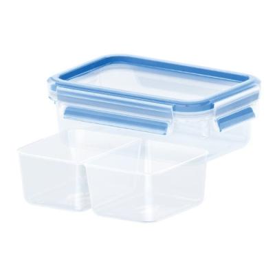 EMSA 512896 CLIP & CLOSE BOÎTE ALIMENTAIRE AVEC 2 COMPARTIMENTS 0,55 L