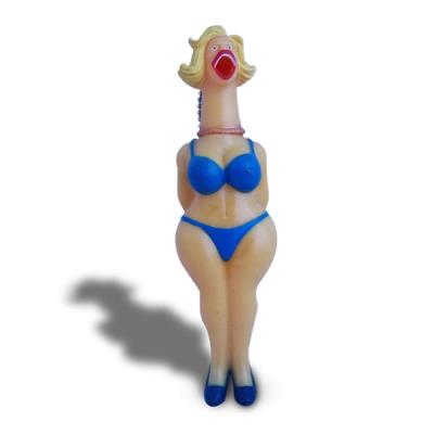 Antistress femme qui glousse bleu