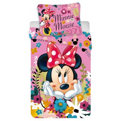 Minnie Flowers - Parure de Lit Enfant - Housse de Couette